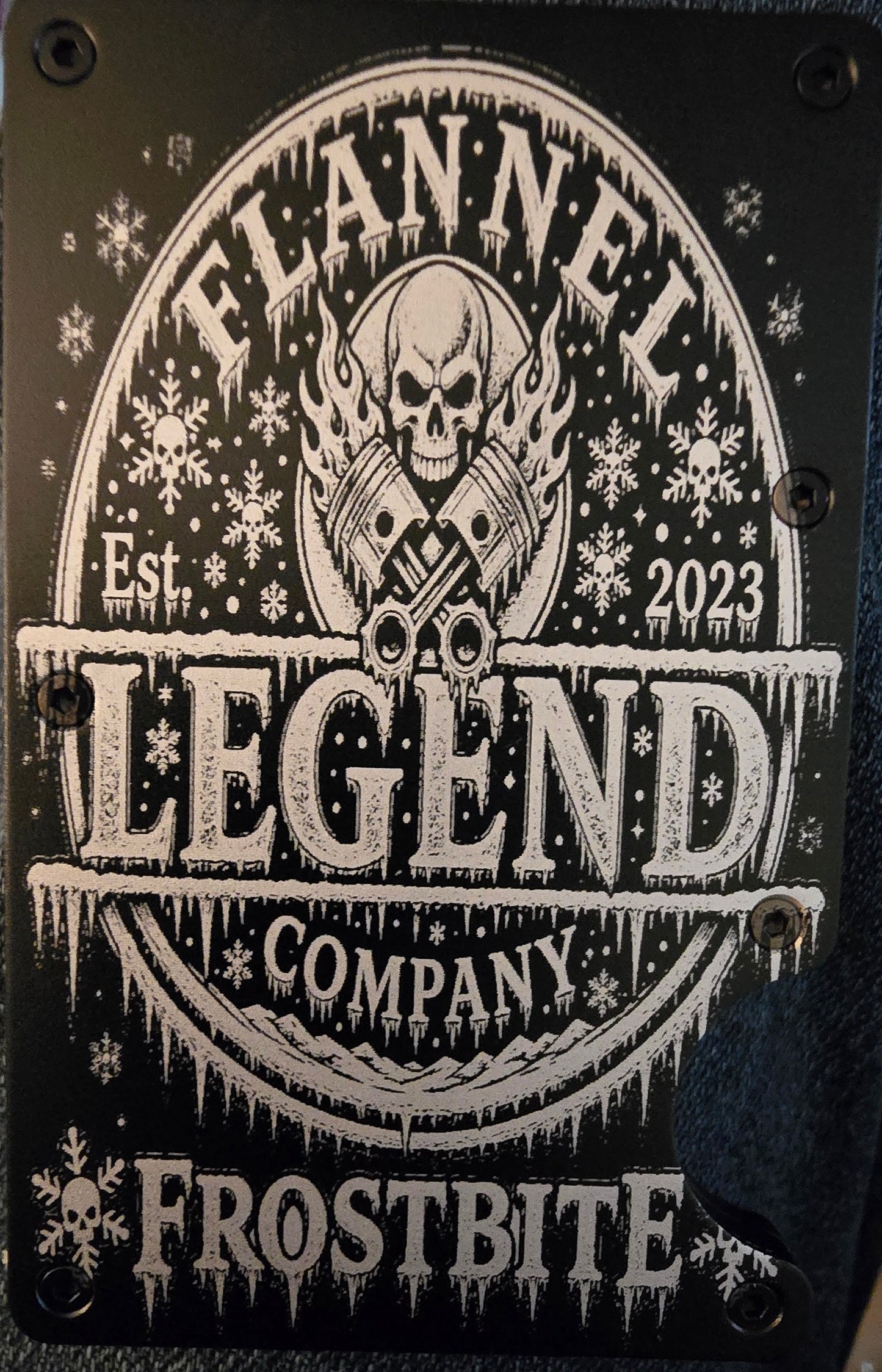 Frostbite Frosty Legend logo  Cash strap version Wallet